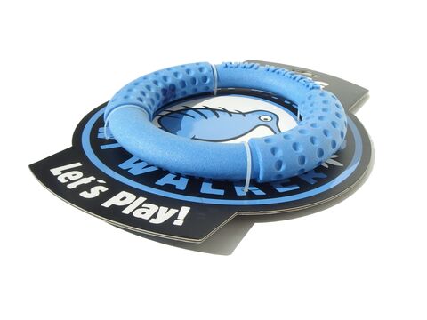 Kiwi Walker hračka pro psa házecí a plovací kruh z TPR pěny průměr 18 cm modrá