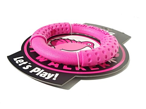 Kiwi Walker hračka pro psa házecí a plovací kruh z TPR pěny průměr 18 cm růžová