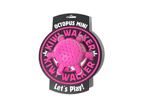 Kiwi Walker hračka pro psa plovací chobotnice z TPR pěny, průměr 12 cm růžová