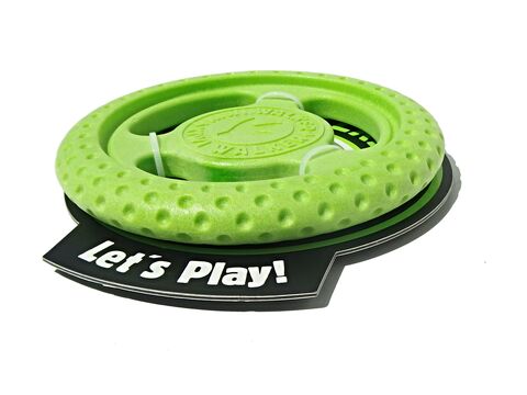 Kiwi Walker hračka pro psa házecí a plovací frisbee z TPR pěny průměr 16 cm zelená
