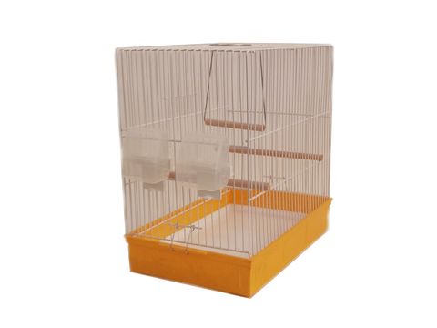 Klec pro malé papoušky kostka 40 x 27 x 38 cm žlutá