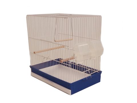 Klec pro malé papoušky kostka 40 x 27 x 38 cm tmavě modrá