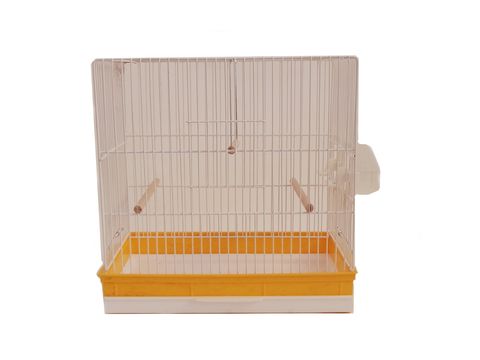 Klec pro malé papoušky kostka 40 x 27 x 38 cm žlutá