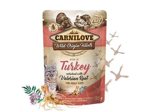 Carnilove Cat Pouch Turkey Enriched With Valerian 85 g 