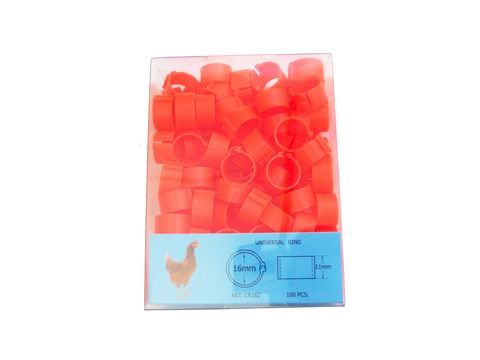 Kroužky pro slepice průměr 18 mm oranžové 23223 