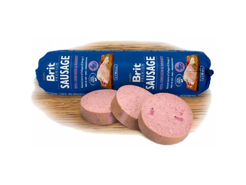 Brit premium sausage kuře a králík 800 g salám 