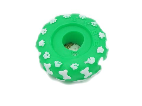 Magnum hračka pro psa pneumatika 11 cm pískací vinyl zelená