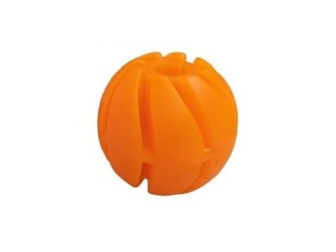 Tatrapet hračka pro psa míček spirála, průměr 4 cm, tvrdá guma, s vůní vanilky, oranžová