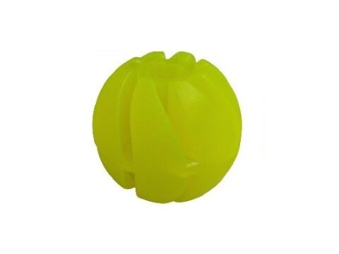 Tatrapet hračka pro psa míček spirála, průměr 4 cm, tvrdá guma, s vůní vanilky, žlutá