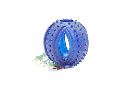 Tatrapet hračka pro psa míček dentální 7 cm  guma modrá