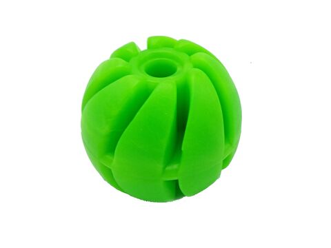 Tatrapet hračka pro psa míček spirála, průměr 7 cm, tvrdá guma, s vůní vanilky, zelená