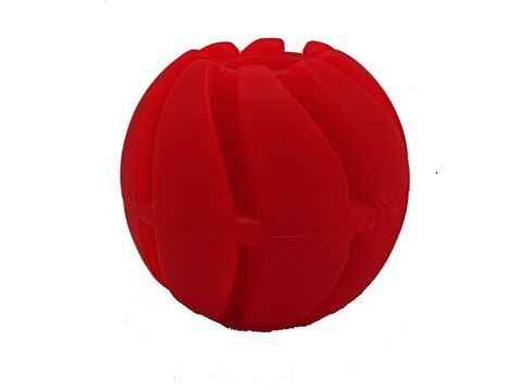Tatrapet hračka pro psa míček spirála, průměr 7 cm, tvrdá guma, s vůní vanilky, červená