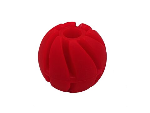 Tatrapet hračka pro psa míček spirála, průměr 7 cm, tvrdá guma, s vůní vanilky, červená