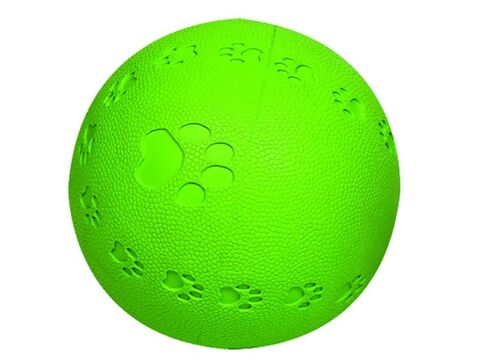 Flamingo hračka pro psa míč průměr 6 cm, pískací, guma zelená