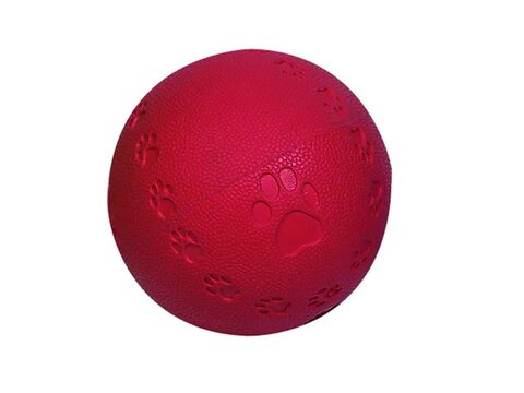 Flamingo hračka pro psa míč průměr 12 cm, pískací, guma červená 