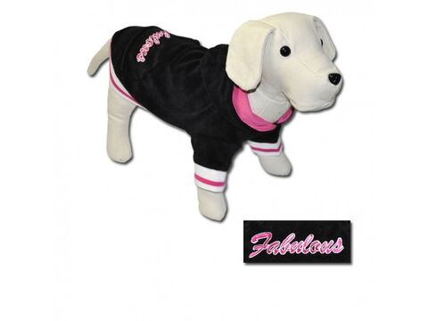 Nayeco mikina pro psa Fabulous Sudadera černá s růžovou 40 cm obvod 49 cm doprodej