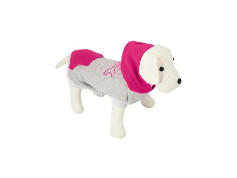 Nayeco mikina pro psa s kapucí a kostí šedo růžová 20cm obvod 34 cm doprodej