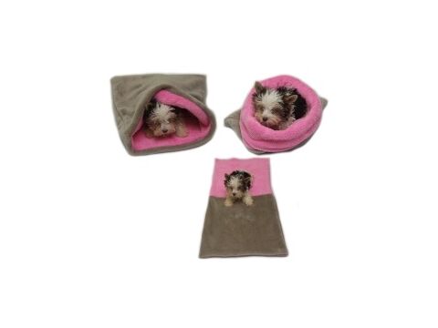 Marysa spací pytel Mini 37 x 40 cm 3 v 1 barva 24 béžová/sv.růžová pro štěňata /koťata 