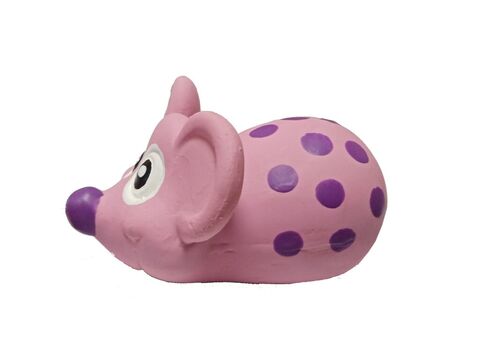 Tatrapet hračka pro psa myška 8 cm pískací latex růžová