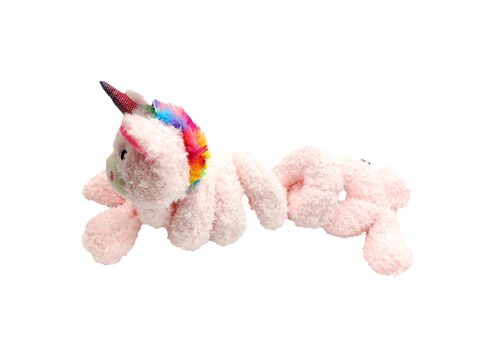 Nayeco hračka pro psa spirálový jednorožec, plyšová 100 cm, růžová