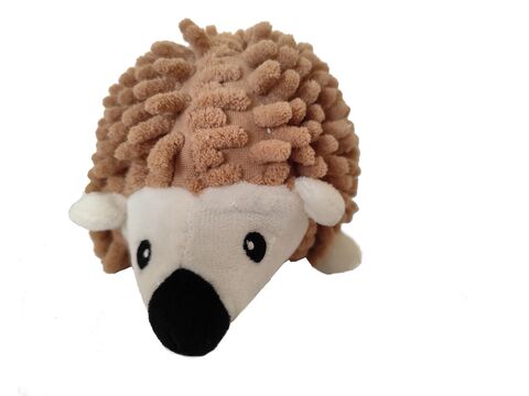 Nayeco hračka pro psa ježek, 19 cm, pískací,  plyšová, světlehnědá