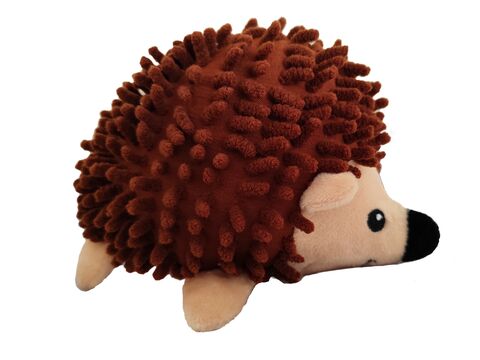 Nayeco hračka pro psa ježek, 19 cm, pískací, plyšová, tmavěhnědá