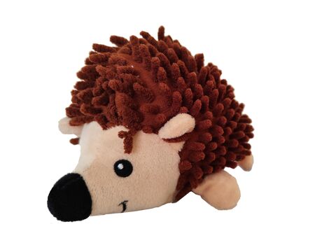 Nayeco hračka pro psa ježek, 19 cm, pískací, plyšová, tmavěhnědá