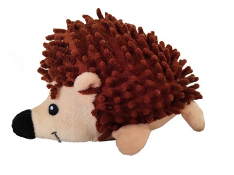 Nayeco hračka pro psa ježek, 19 cm, pískací, plyšová, tmavěhnědá