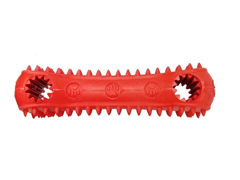 Nayeco hračka pro psa dentální kost tvrdá guma 14 cm červená
