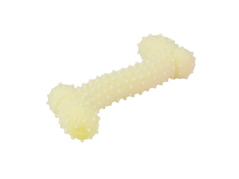 Nayeco hračka pro psa kost s výstupky 10,5 cm, plavací, TPR guma, žlutá