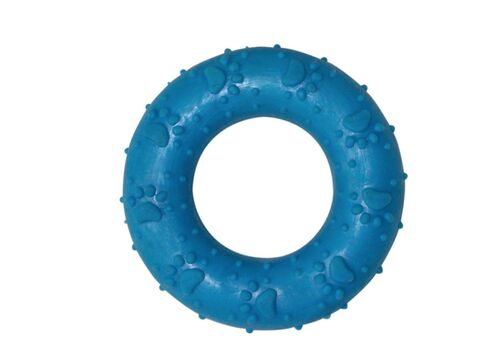 Nayeco hračka pro psa kruh zdobený průměr 7 cm guma modrá