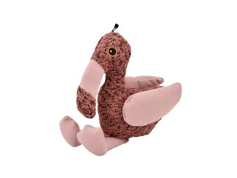 Nayeco hračka pro psa Eco plameňák,pískací, plyšová, 20 cm, růžová