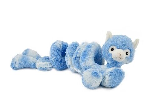 Nayeco hračka pro psa spirálová lama, plyšová, 100 cm, modrá