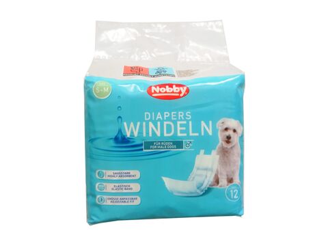 Nobby papírové pleny pro psy S-M 30-46cm  při inkontinenci /westík / 12 ks