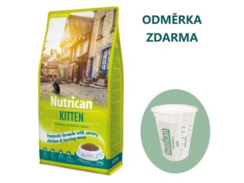 Nutrican Kitten kuřecí 10 kg pro kotě + dárek Nutrican odměrka na krmivo