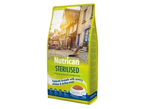 Nutrican Sterilised kuřecí 10 kg + dárek Nutrican odměrka na krmivo