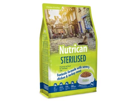 Nutrican Sterilised kuřecí 2 kg +dárek Nutrican odměrka na krmivo