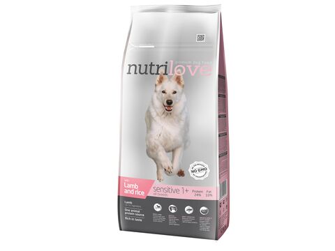 Nutrilove adult Sensitive s jehněčím 12 kg