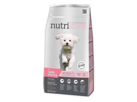 Nutrilove adult Sensitive Small & Medium breeds s jehněčím 1,6 kg