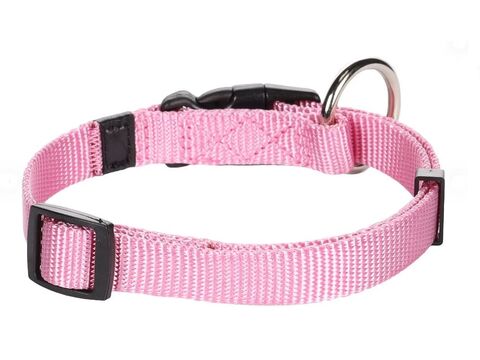 Flamingo obojek pro psa Ziggi 15 mm / 30 -45 cm nylon Basic růžový