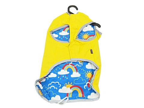 Nayeco pláštěnka pro psa 40 cm, obvod 49 cm, oboustranná žlutá, modrá doprodej