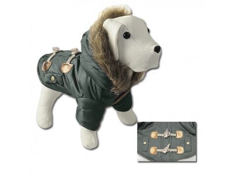 Nayeco bunda pro psa Trenca zateplená s kapucí khaki 60 cm, obvod 74 cm doprodej