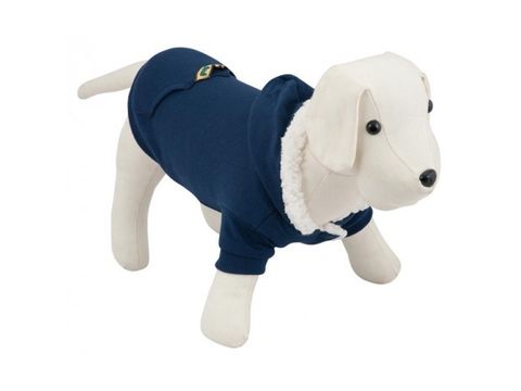 Nayeco mikina pro psa Marino s kapucí zateplená modrá 40 cm, real 35 cm obvod 50 cmd