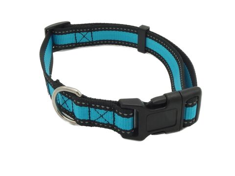 Tatrapet Pet Expert obojek na psa Basic 25 mm x 35-50 cm nylon reflexní modrý