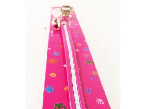 Tatrapet obojek pro kočky Basic 10 mm x 30 cm koženkový zdobený s gumičkou rolničko růžový