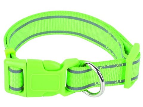 Tatrapet Benny obojek na psa Basic 15 mm x 25-40 cm nylon reflexní zářivě zelený