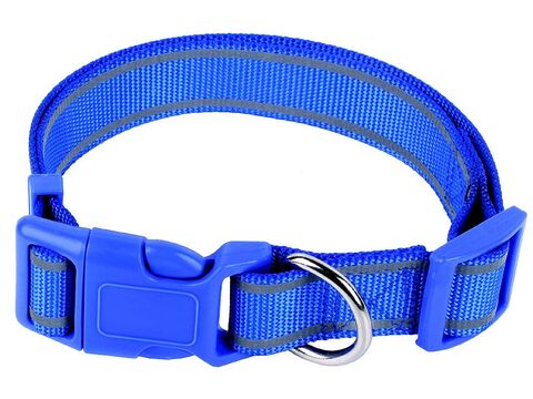 Tatrapet Benny obojek na psa Basic 20 mm x 30-45 cm nylon reflexní modrý