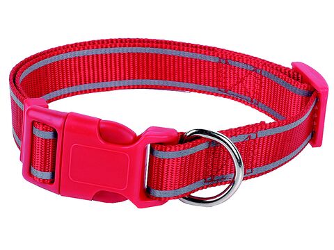 Tatrapet Benny obojek na psa Basic 25 mm x 40-60 cm nylon reflexní červený