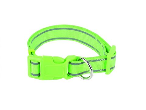 Tatrapet Benny obojek na psa Basic 15 mm x 25-40 cm nylon reflexní zářivě zelený