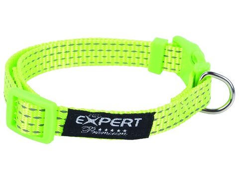 Tatrapet Pet Expert obojek na psa Basic 25 mm x 35-50 cm nylon reflexní zářivě zelený